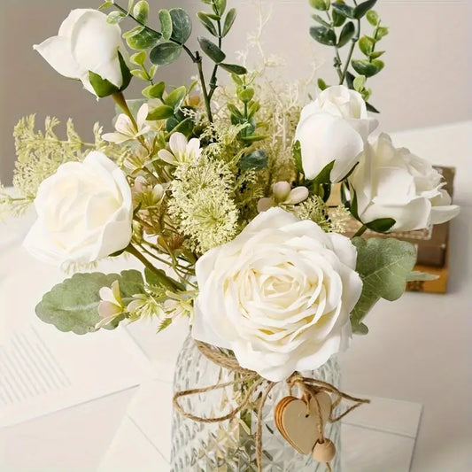 Silk Rose Jar Arrangement – Timeless Bloom