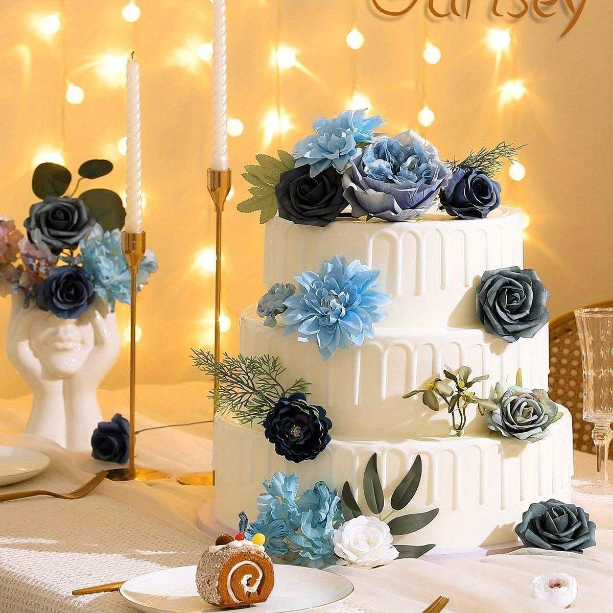 Dusty Blue Rose Collection – Artisan Faux Florals