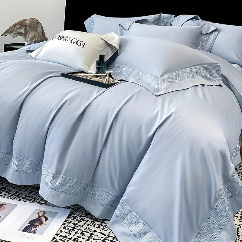 Bolinlan Embroidered Egyptian Cotton Bedding – Luxury 4-Piece Set