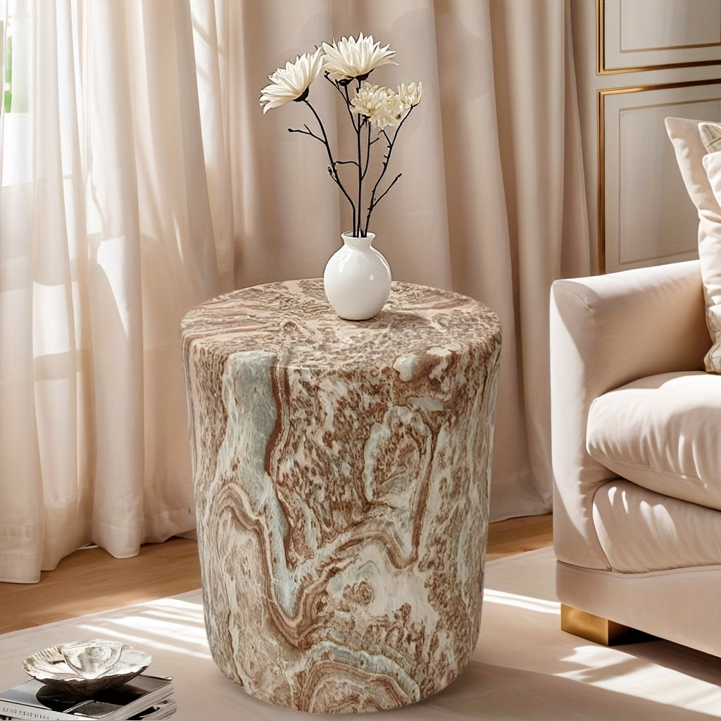 Veined Concrete Side Table