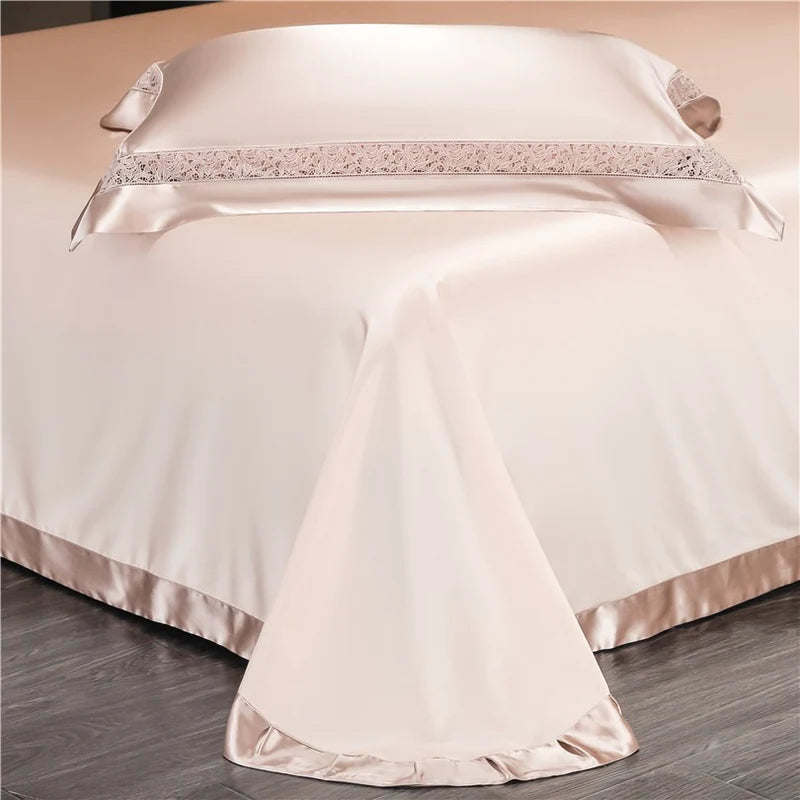 Willa Rose Gold – Modern Satin Egyptian Cotton Bedding Set 1400TC!