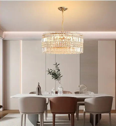 Modern Round Crystal Chandelier – 12-Light Elegance
