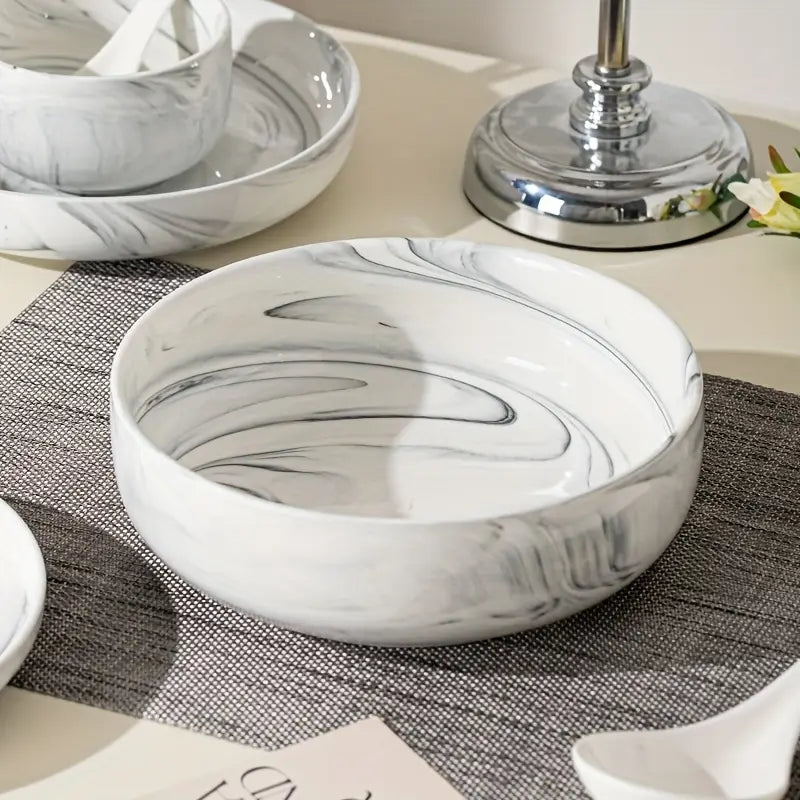 Marble Noir 18-Piece Dinner Set