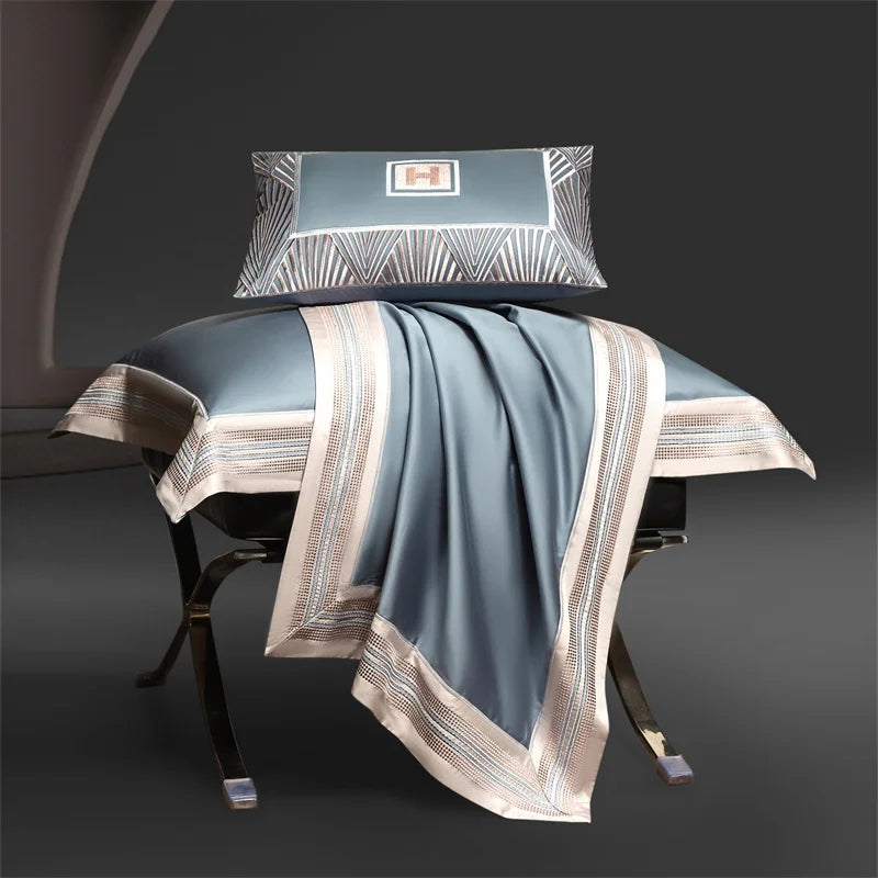 Mariana Gradient Blue 1000TC Egyptian Cotton QueenBedding Set